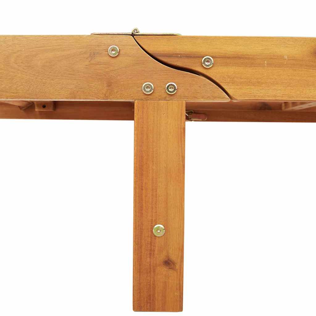 Lettino da sole 2 pz Legno di Acacia Massello Marrone