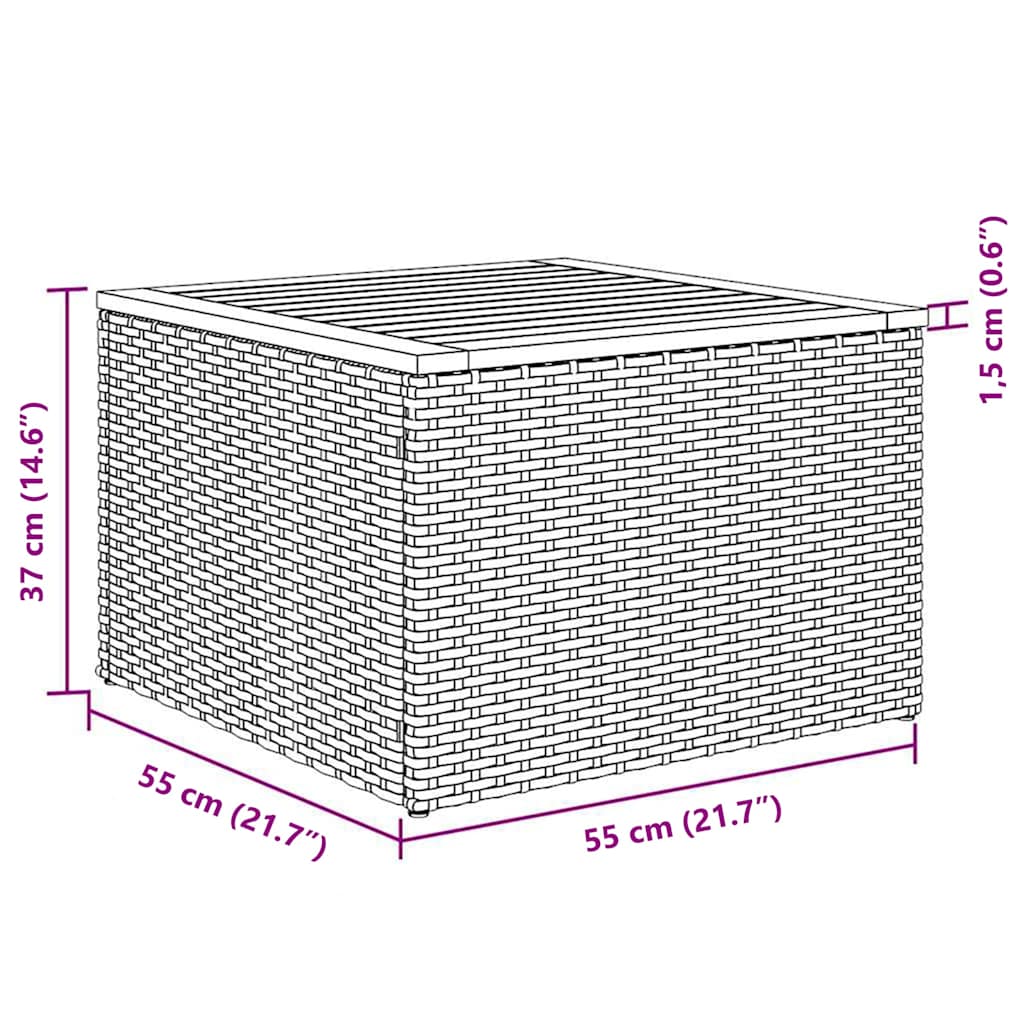 Set Divani da Giardino 7 pz con Cuscini Grigio in Polyrattan