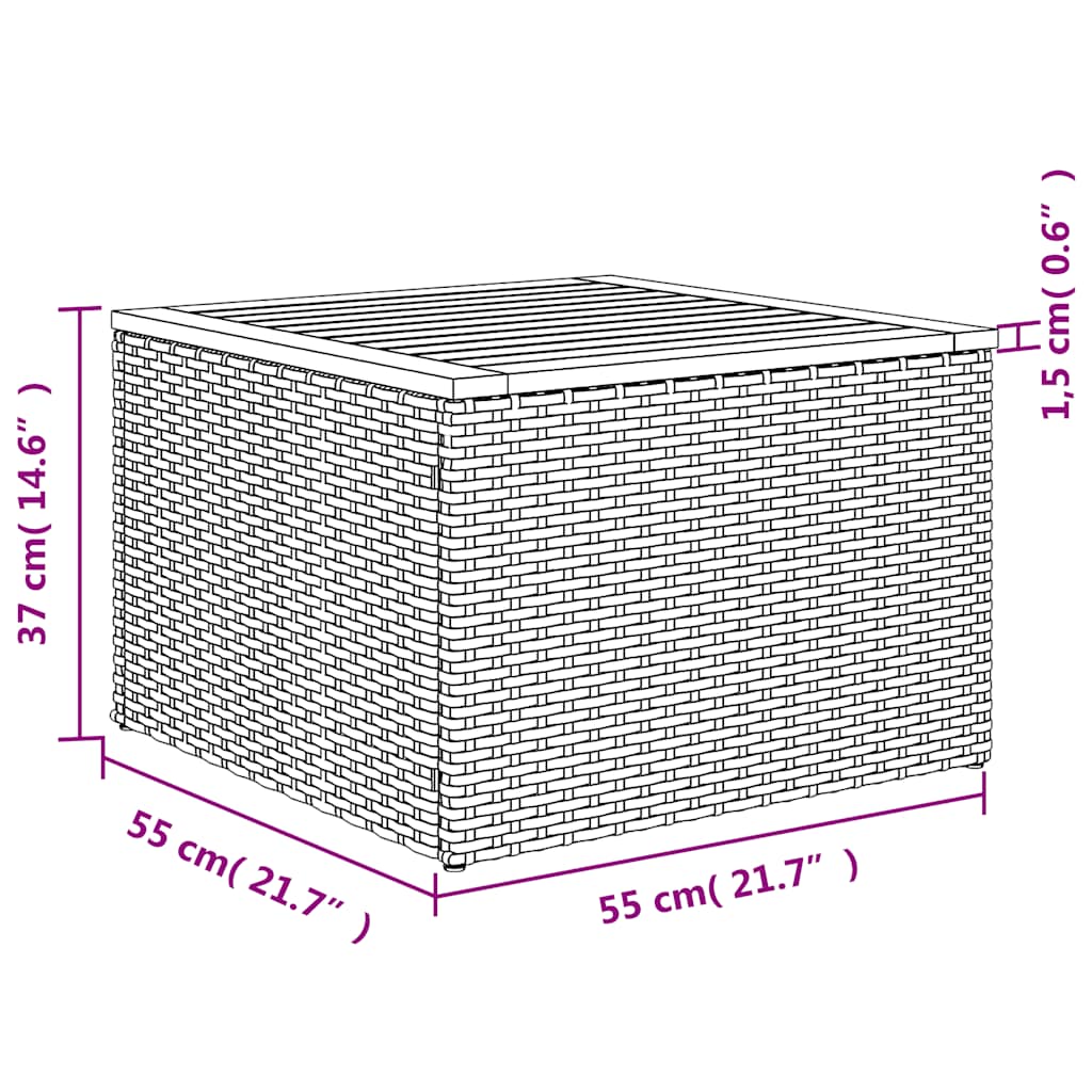 Set Divano da Giardino 6 pz con Cuscini Nero in Polyrattan