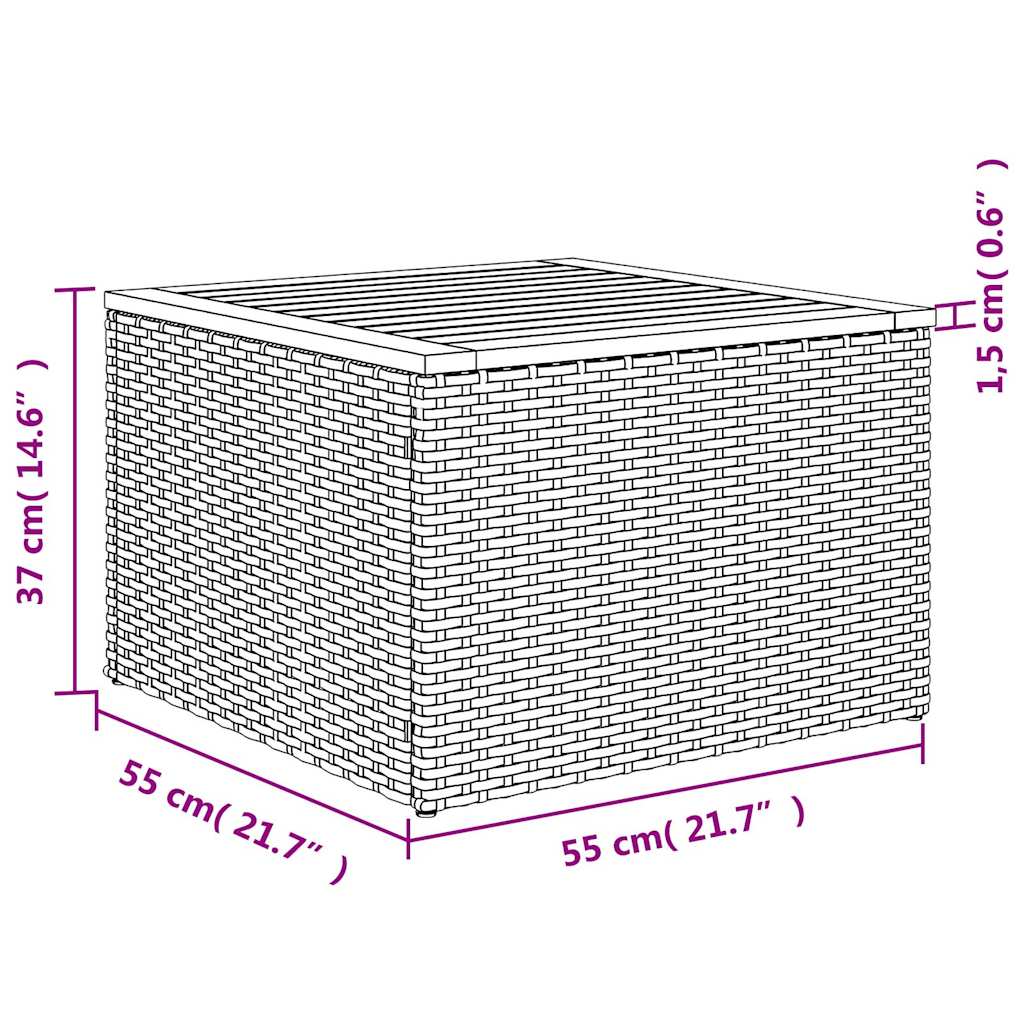Set Divani da Giardino 7 pz con Cuscini Grigio in Polyrattan