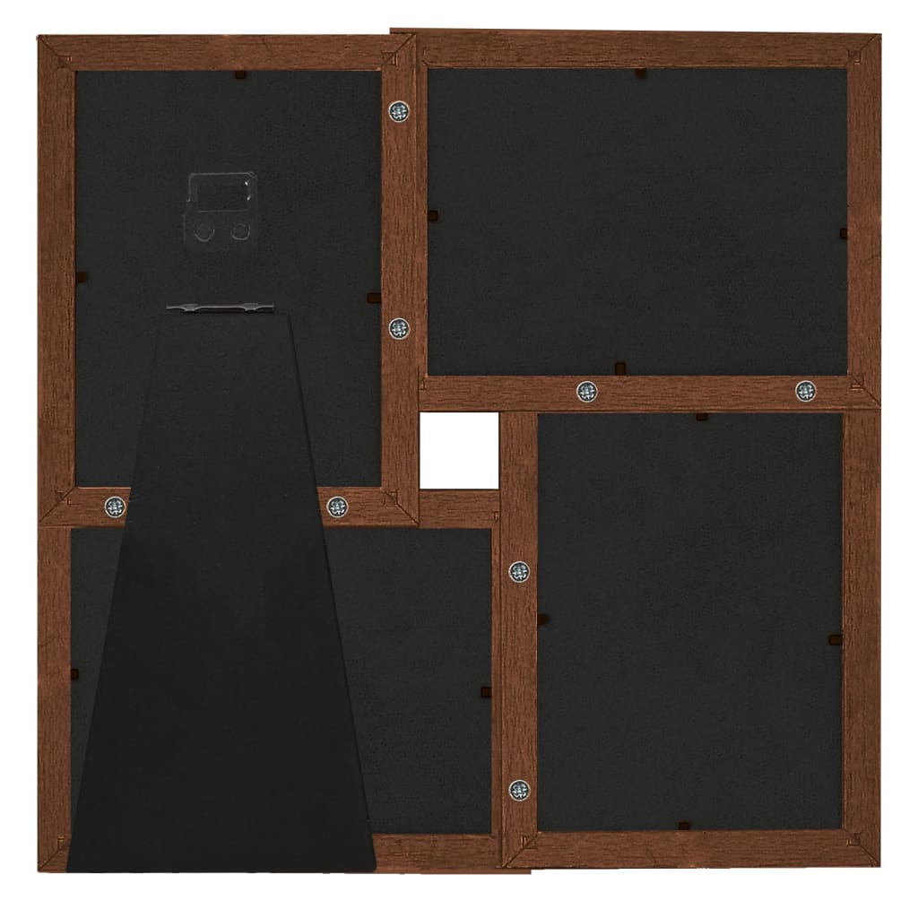 Cornice Multipla per 4 Foto 13x18cm Marrone Scuro in MDF