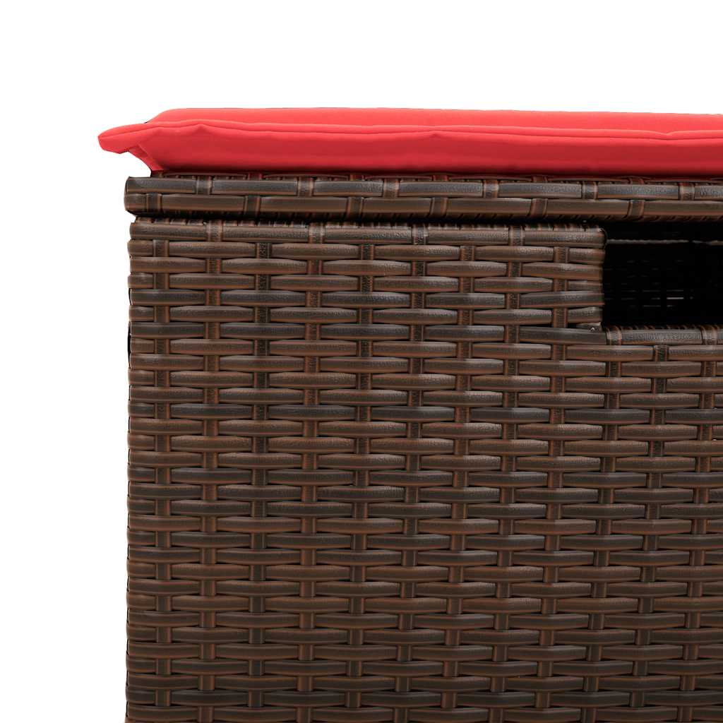 Set Divano da Giardino 6 pz con Cuscini Marrone