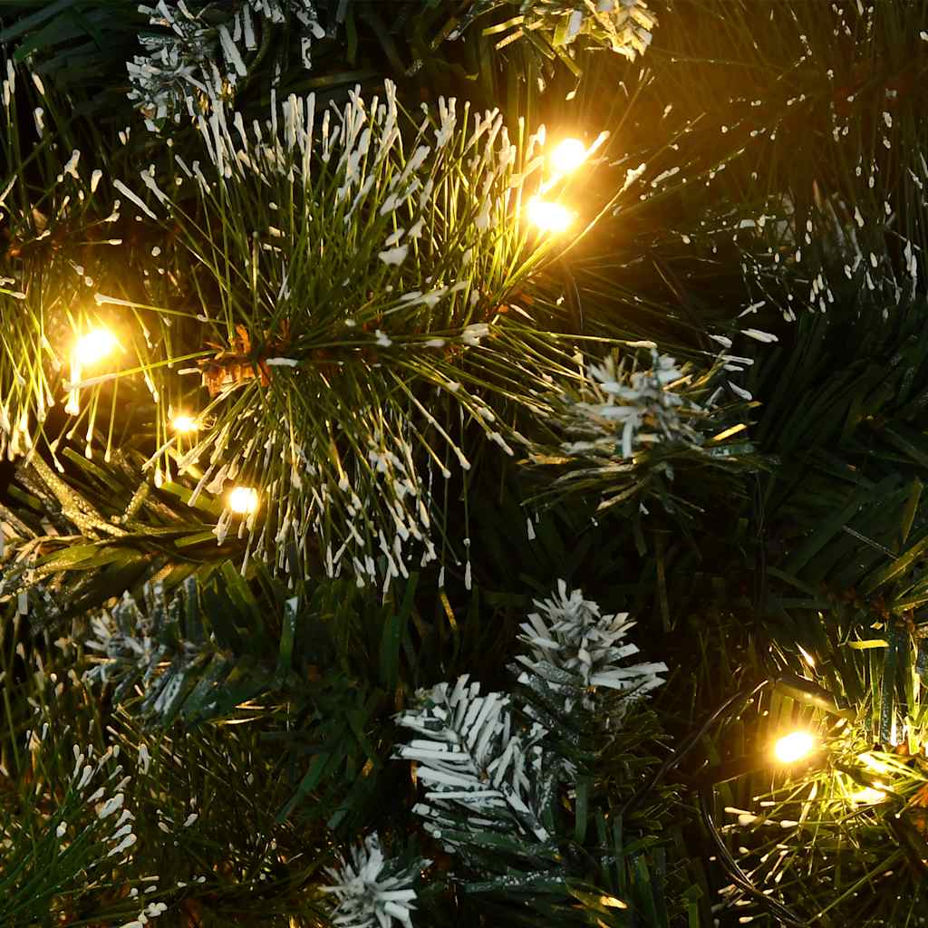 Albero di Natale Preilluminato con Palline Verde 60 cm