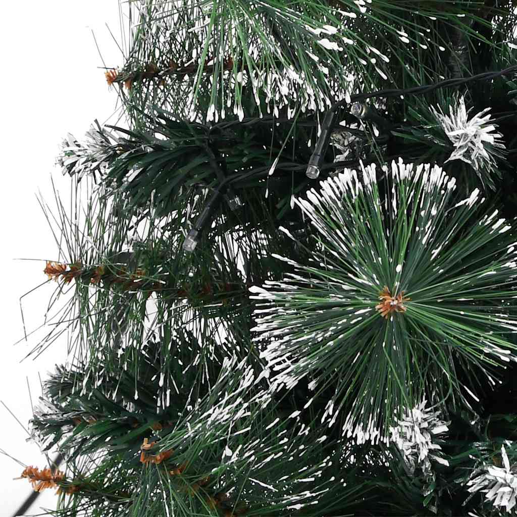 Albero di Natale Preilluminato con Palline Verde 60 cm