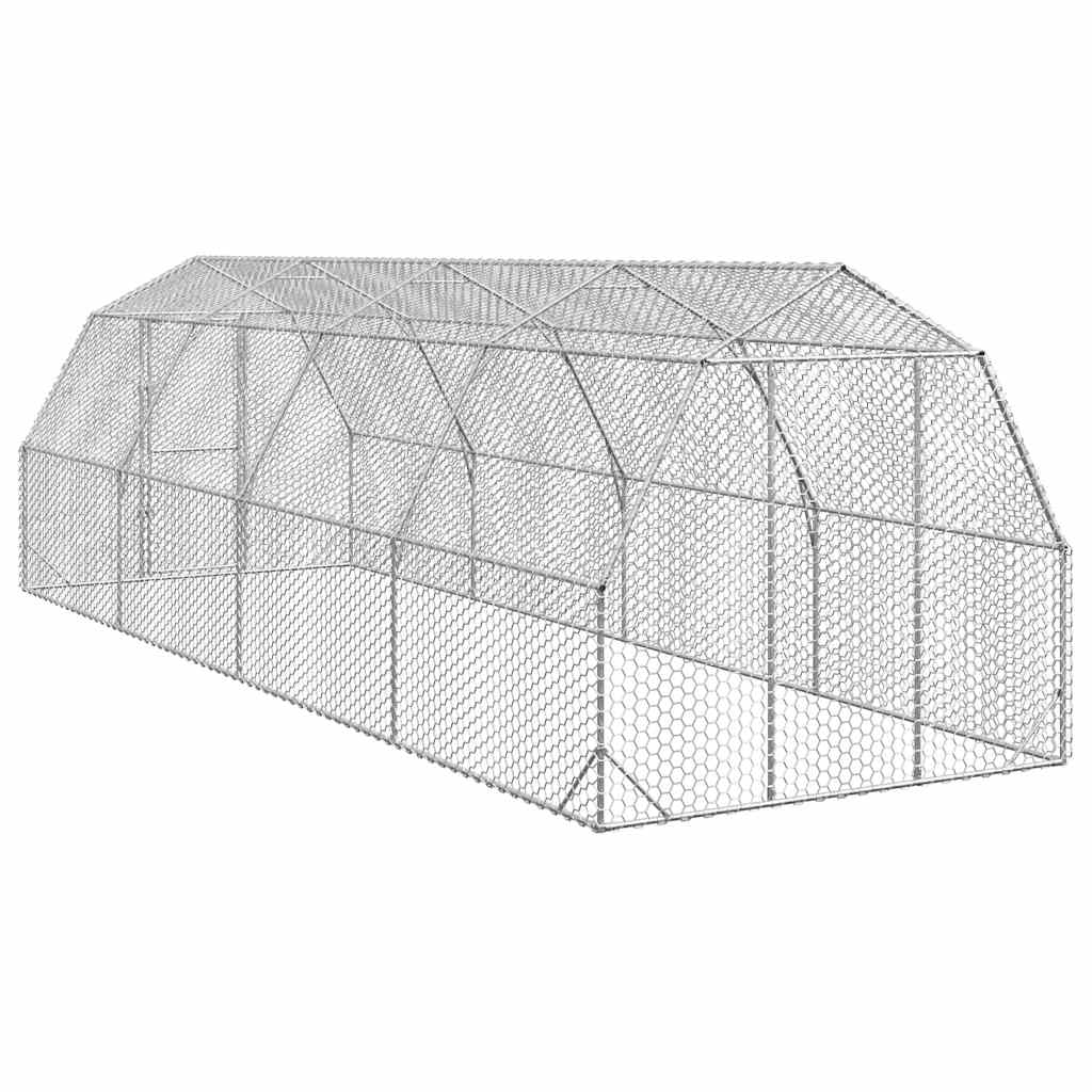 Recinto per Polli 2,5x8x2,25 m in Acciaio Zincato