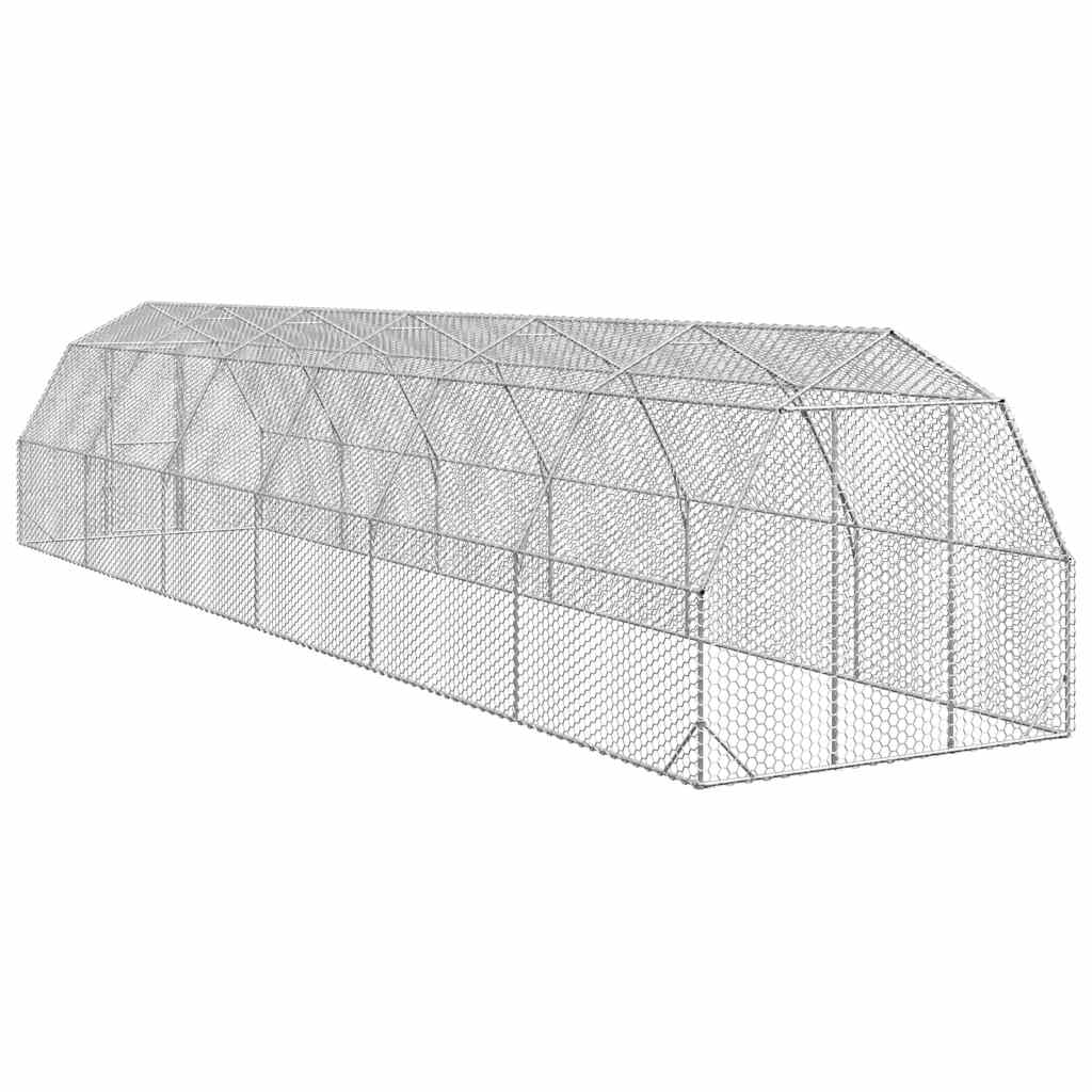 Recinto per Polli 2,5x12x2,25 m in Acciaio Zincato