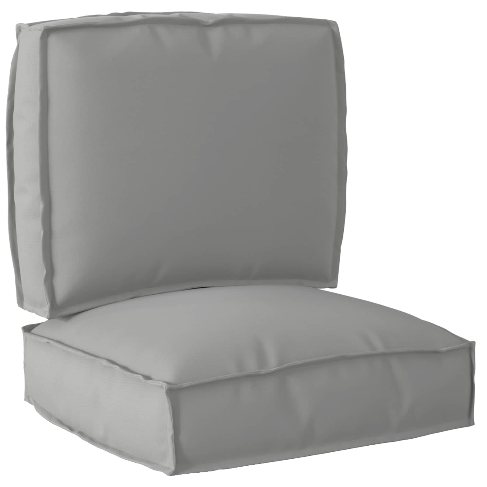 Set di Cuscini per Pallet Tessuto Oxford Grigio 50 x 50 x 12 cm