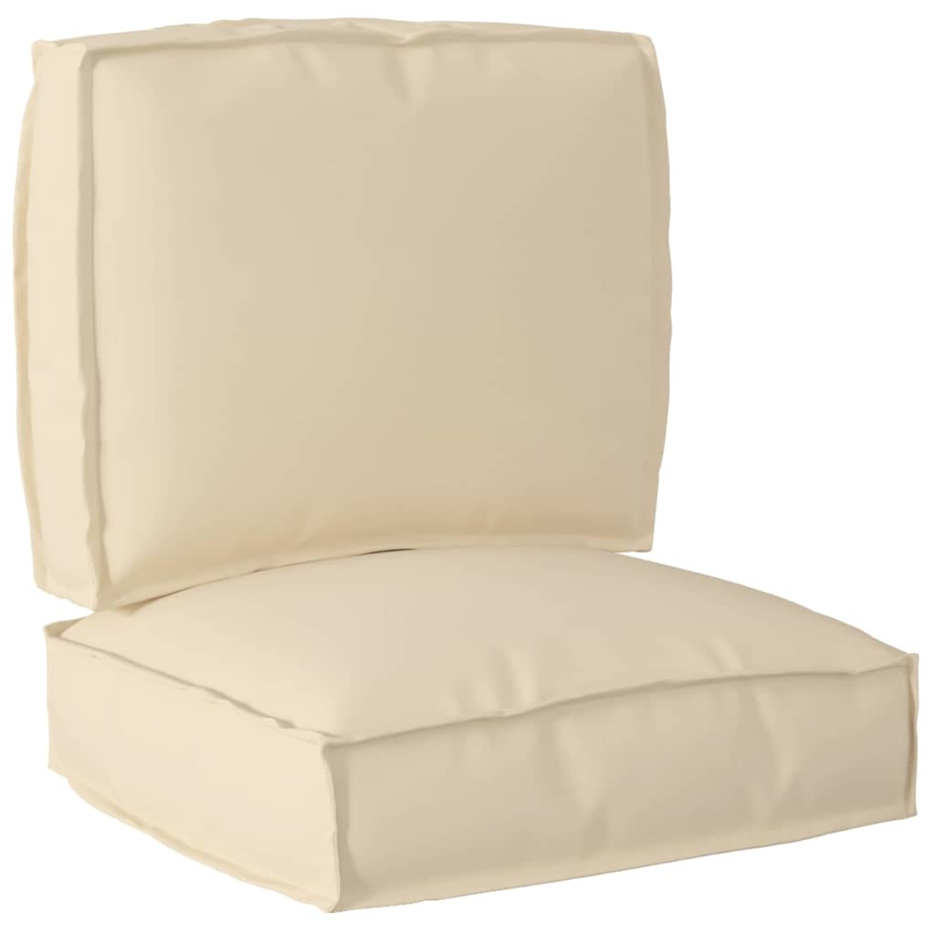 Set di Cuscini per Pallet Tessuto Oxford Beige 50 x 50 x 12 cm