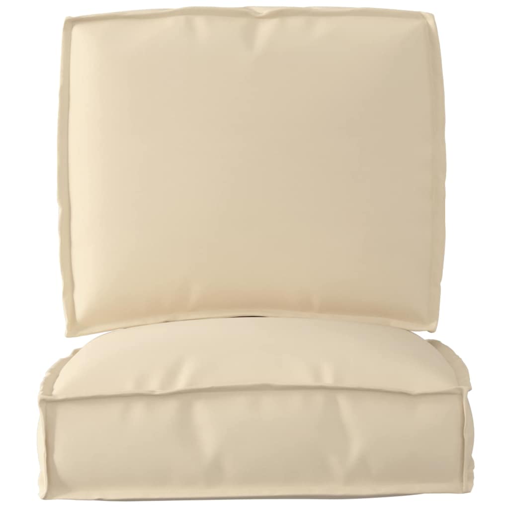 Set di Cuscini per Pallet Tessuto Oxford Beige 50 x 50 x 12 cm