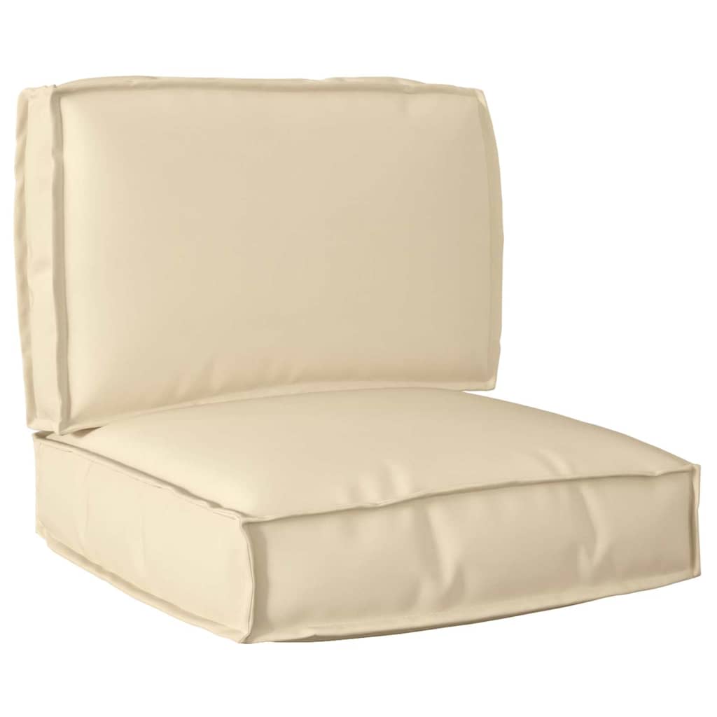 Set di Cuscini per Pallet Tessuto Oxford Beige 60 x 60 x 52 cm