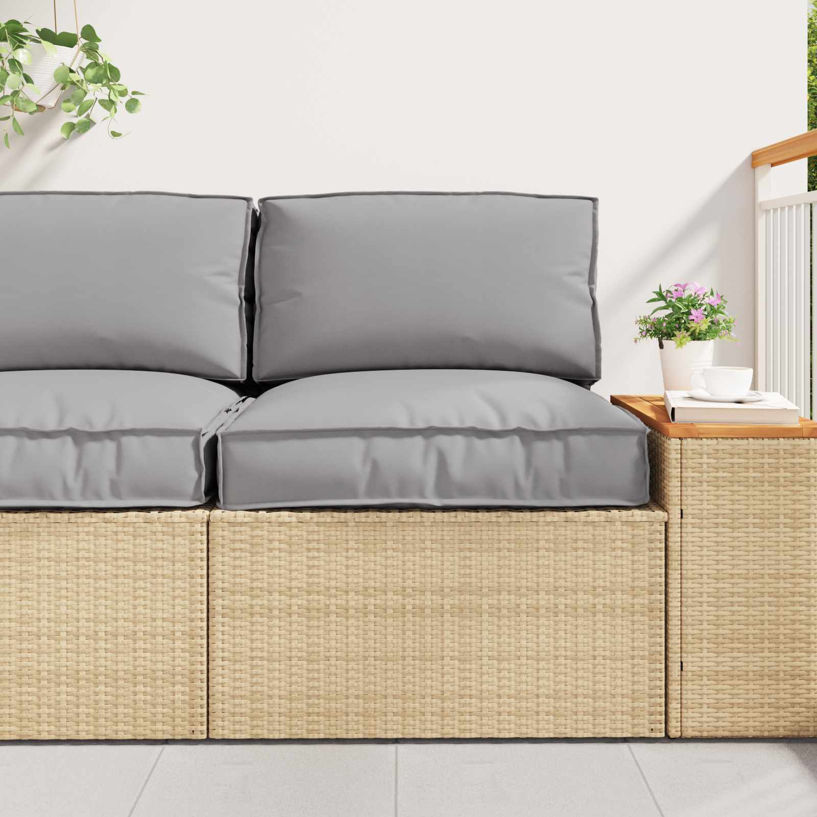 Set di Cuscini per Pallet Tessuto Oxford Grigio 70 x 70 x 12 cm