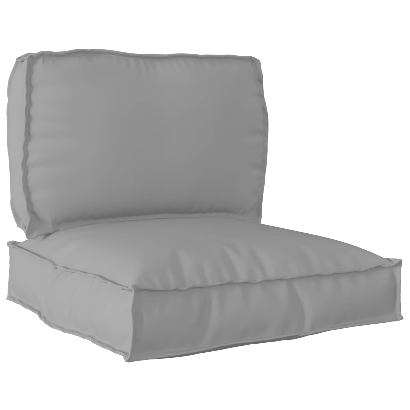 Set di Cuscini per Pallet Tessuto Oxford Grigio 70 x 70 x 12 cm