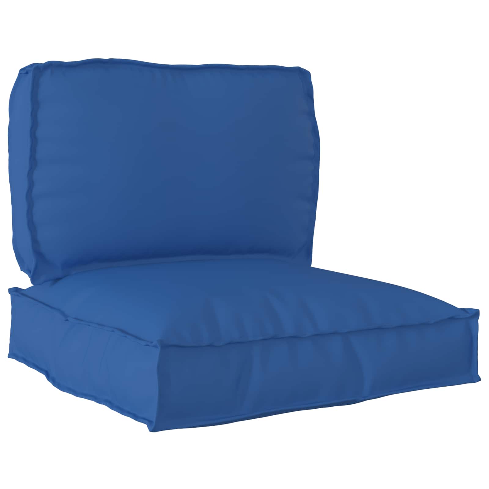 Set di Cuscini per Pallet Tessuto Oxford Blu Reale