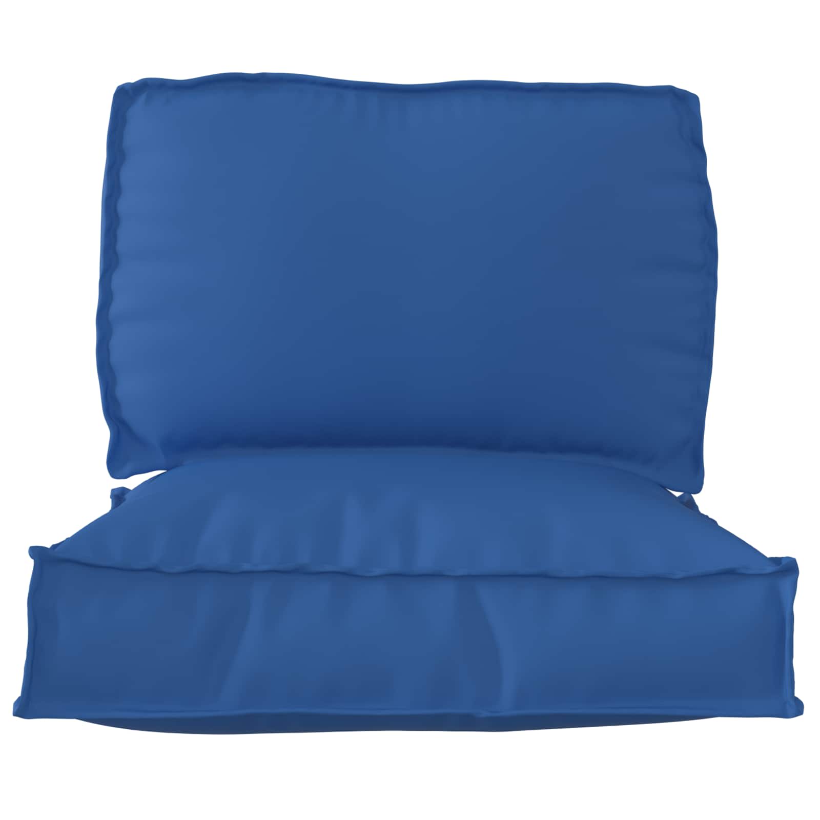 Set di Cuscini per Pallet Tessuto Oxford Blu Reale