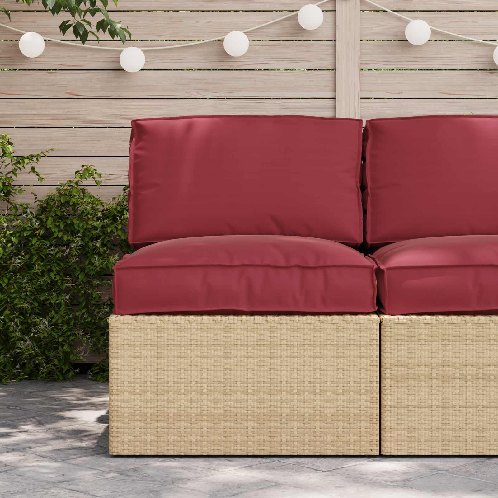 Set di Cuscini per Pallet Tessuto Oxford Crema 80 x 80 x 52 cm
