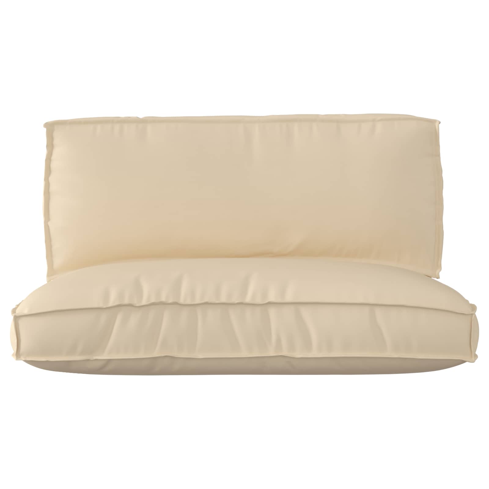 Set di Cuscini per Pallet Tessuto Oxford Beige 120 x 80 x 52 cm