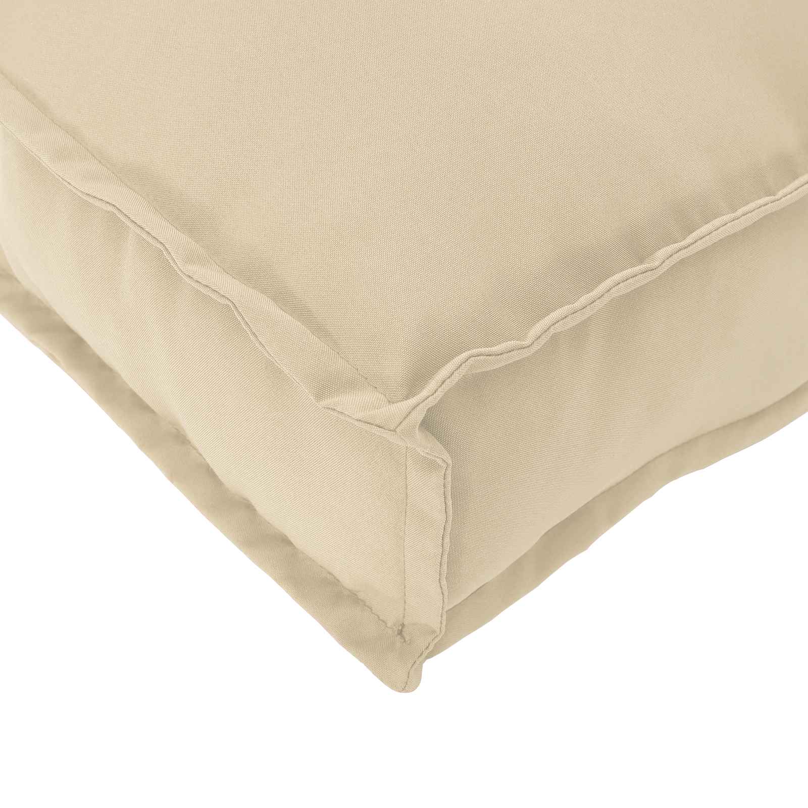 Set di Cuscini per Pallet Tessuto Oxford Beige 120 x 80 x 52 cm