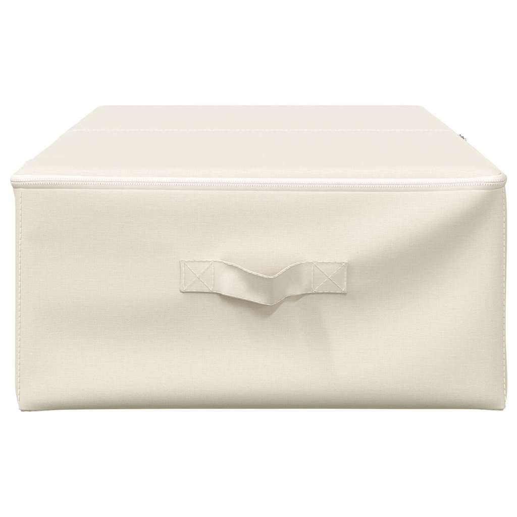 Scatole Portaoggetti 2pz in Tessuto 70x40x18 cm Crema