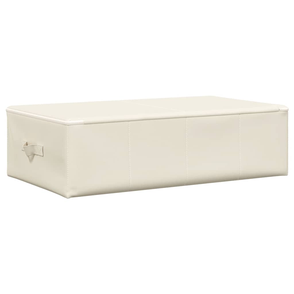 Scatole Portaoggetti 2pz in Tessuto 70x40x18 cm Crema