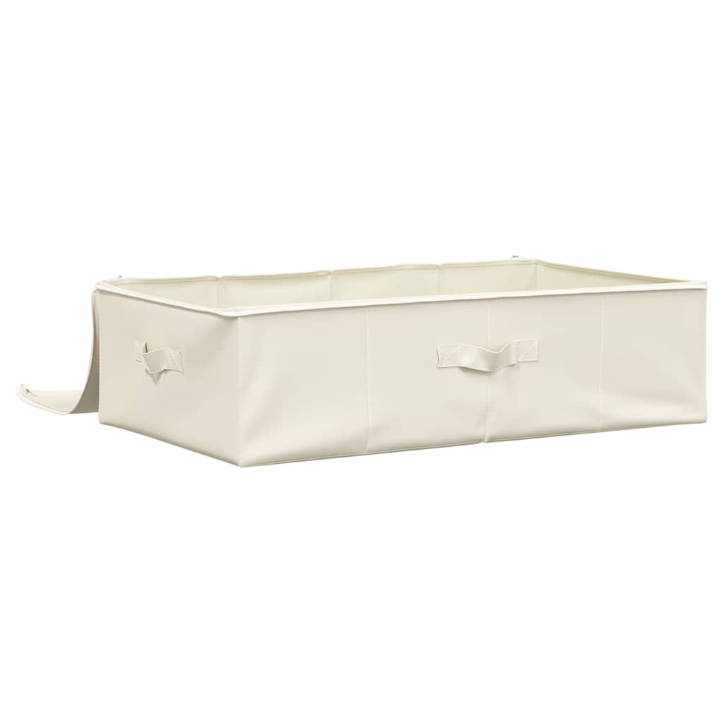 Scatole Portaoggetti 2pz in Tessuto 70x40x18 cm Crema