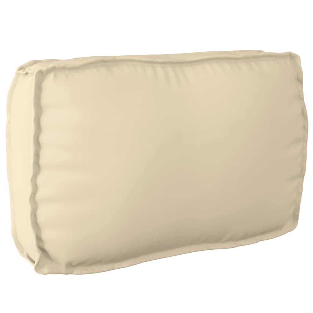 Set di Cuscini per Pallet Tessuto Oxford Beige 120 x 80 x 52 cm