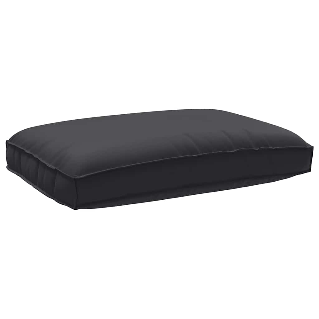Set di Cuscini per Pallet Tessuto Oxford Nero 120 x 80 x 52 cm