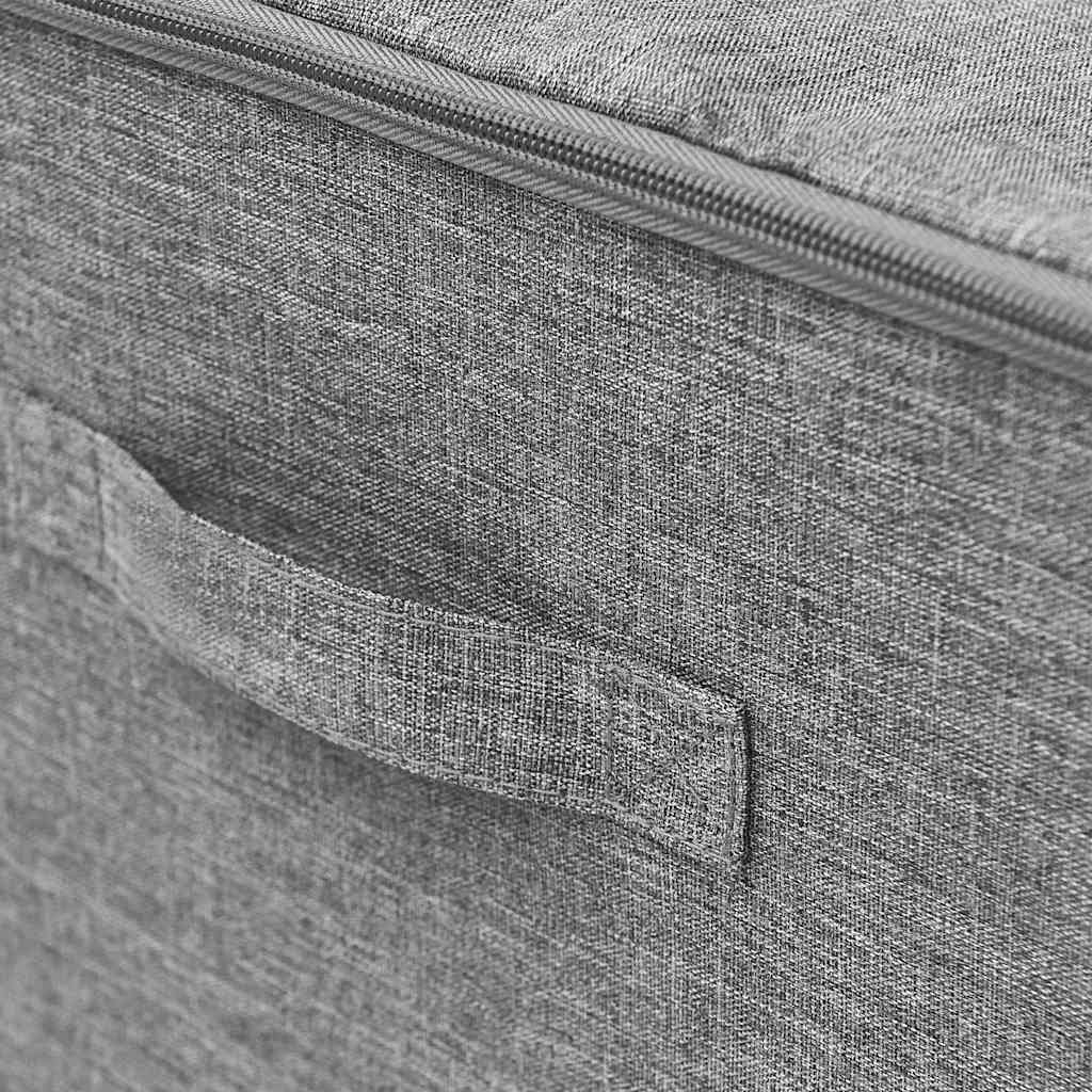 Scatole Portaoggetti 2pz in Tessuto 43x34x23 cm Grigio