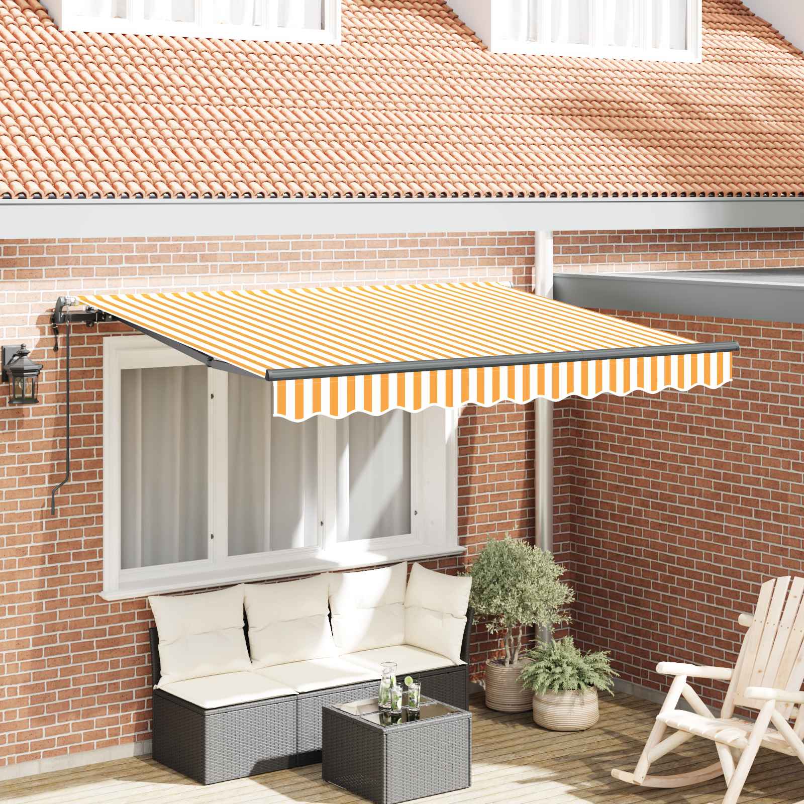 Tenda retrattile Giallo 250 x 200 cm Tessuto
