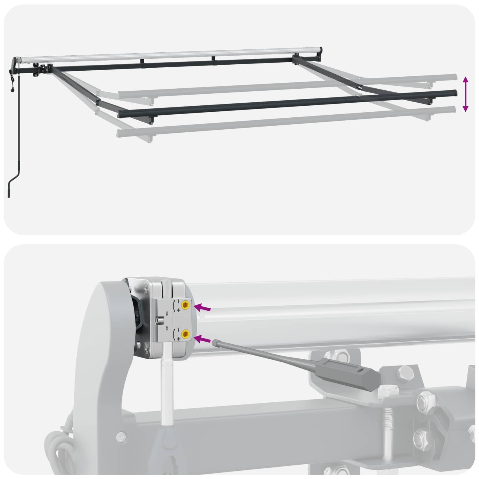 Tenda retrattile Arancione 250 x 200 cm Tessuto