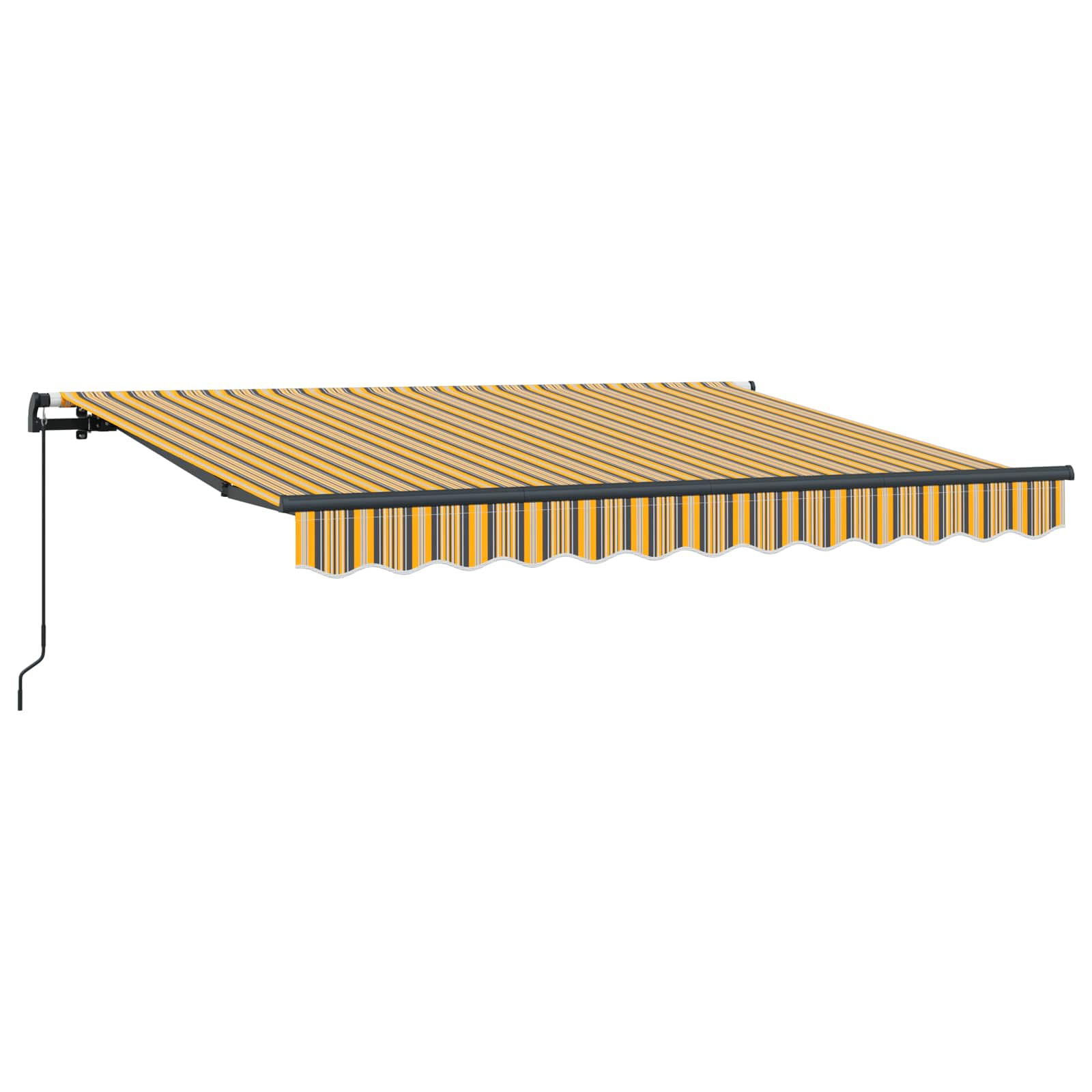 Tenda retrattile Giallo e Grigio 250 x 200 cm Tessuto