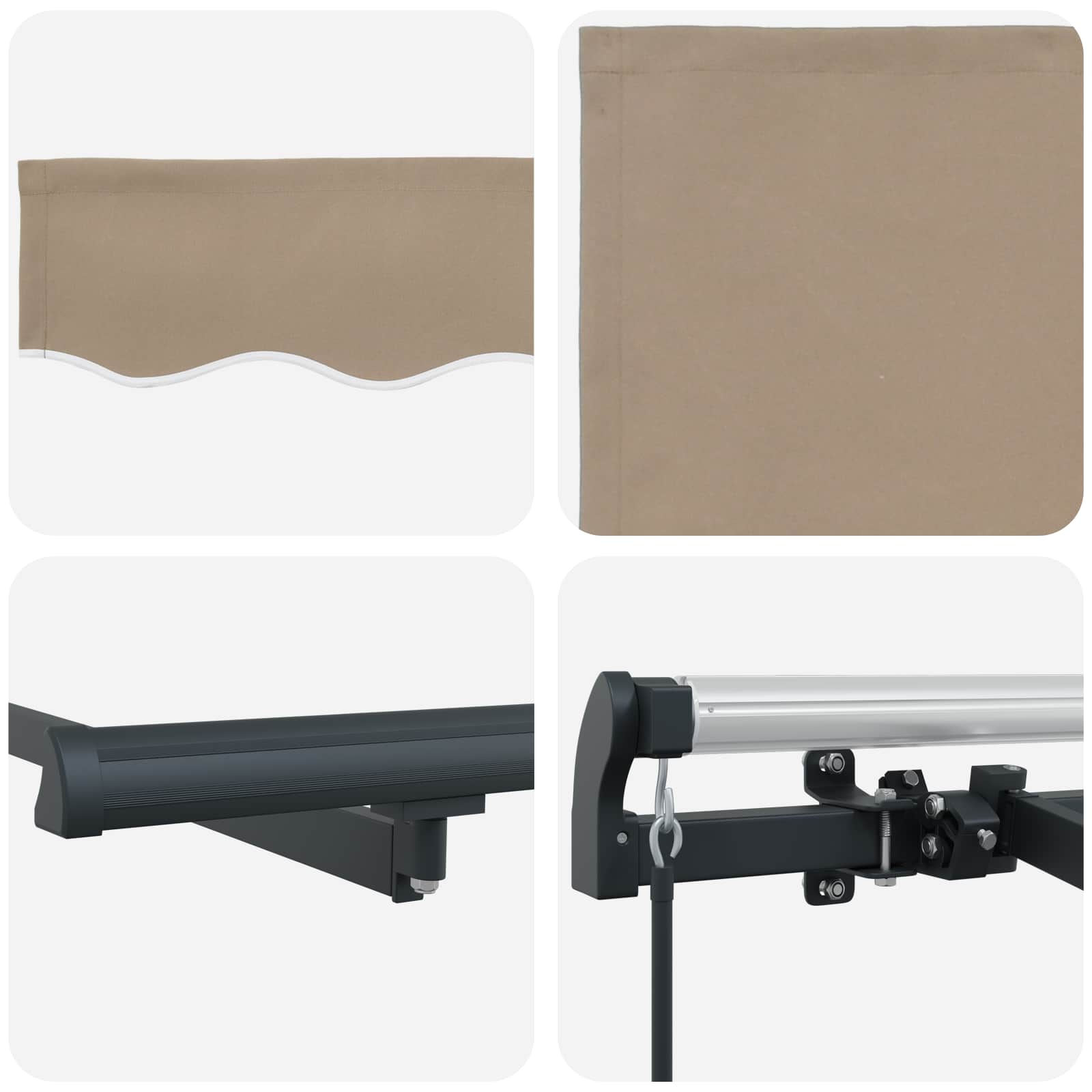 Tenda retrattile Beige 250 x 200 cm Tessuto