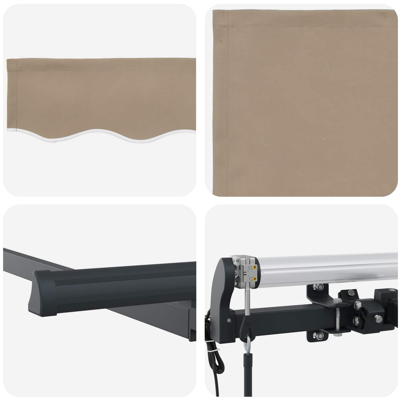 Tenda retrattile Beige 250 x 200 cm Tessuto