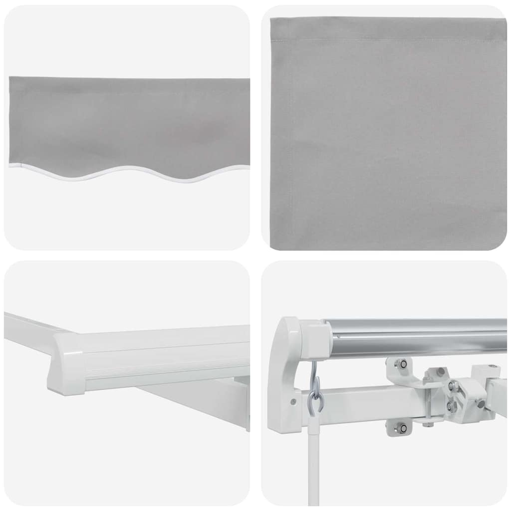 Tenda retrattile Grigio chiaro 250 x 200 cm Tessuto