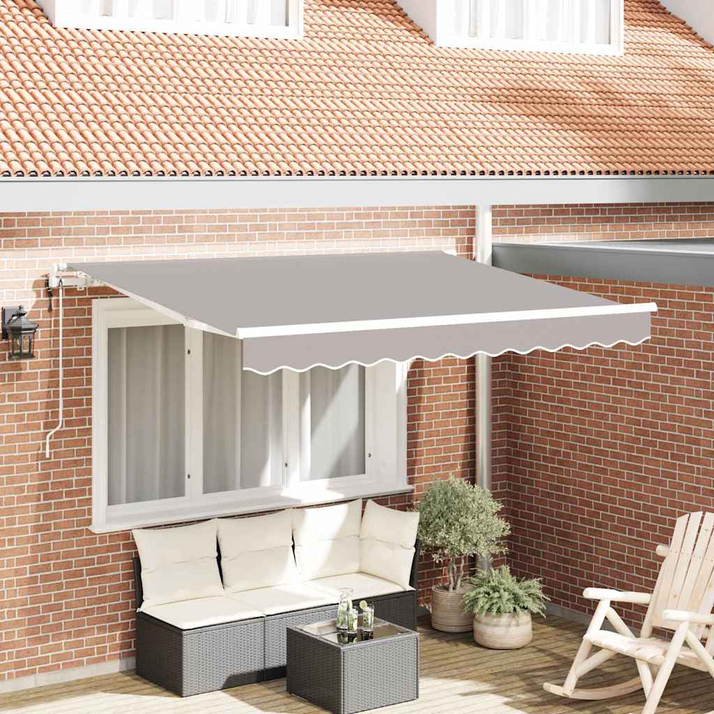 Tenda retrattile Grigio chiaro 250 x 200 cm Tessuto