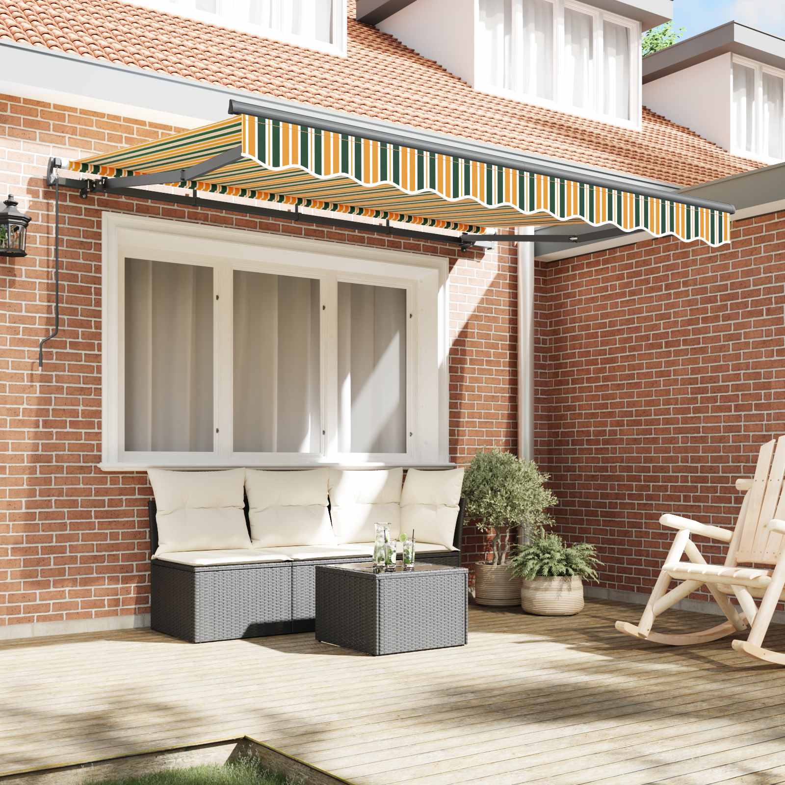 Tenda retrattile Verde 250 x 200 cm Tessuto