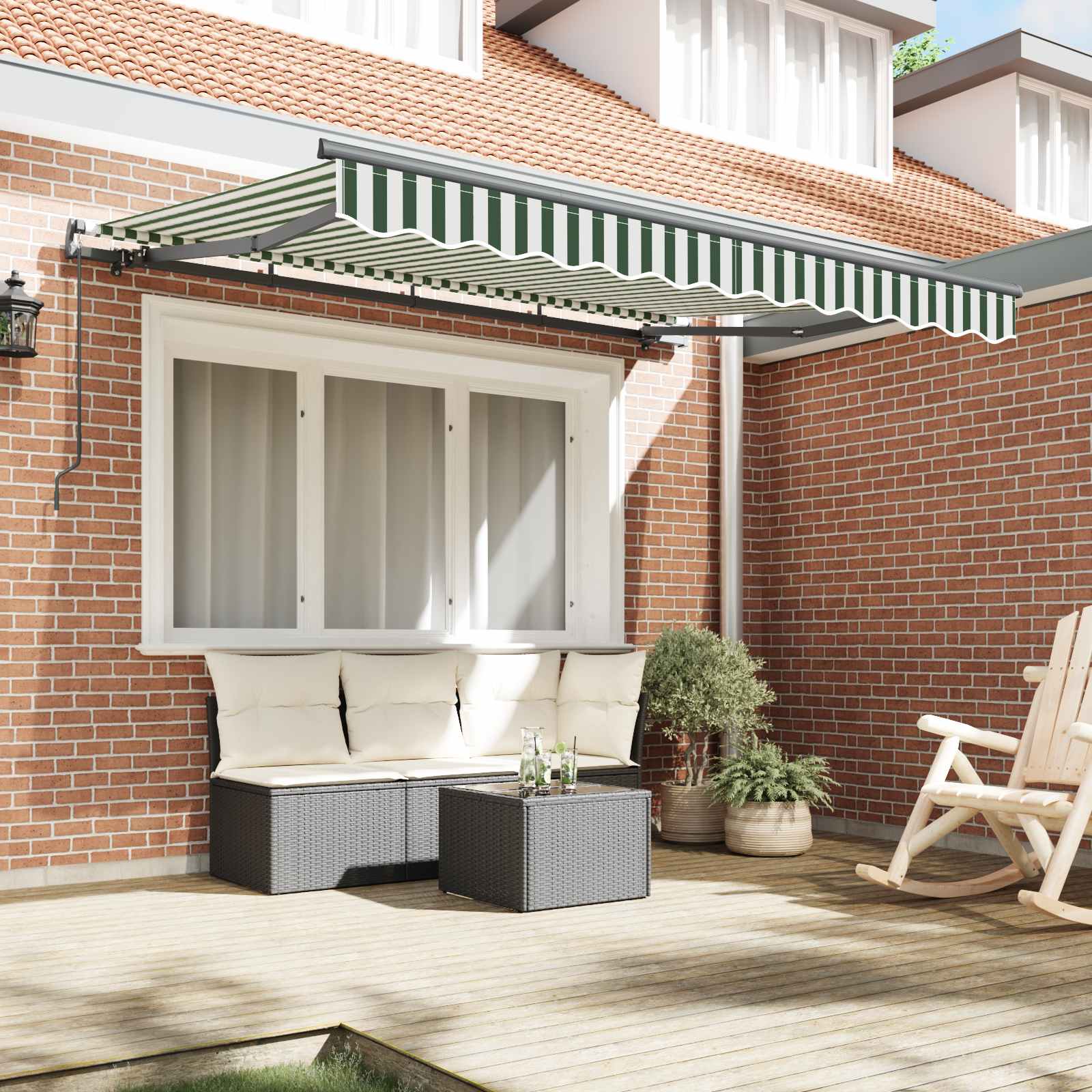 Tenda retrattile Verde 250 x 200 cm Tessuto