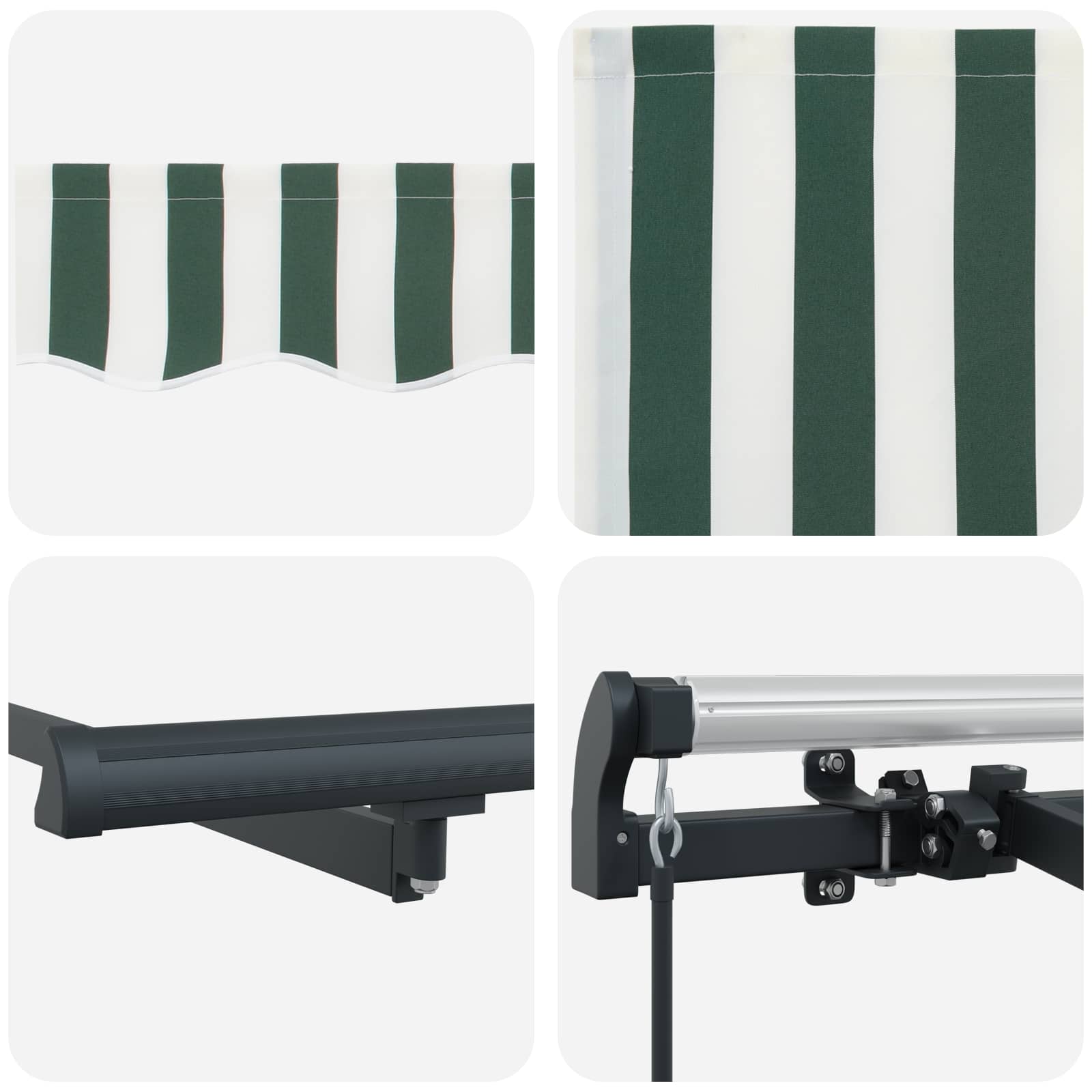 Tenda retrattile Verde 250 x 200 cm Tessuto