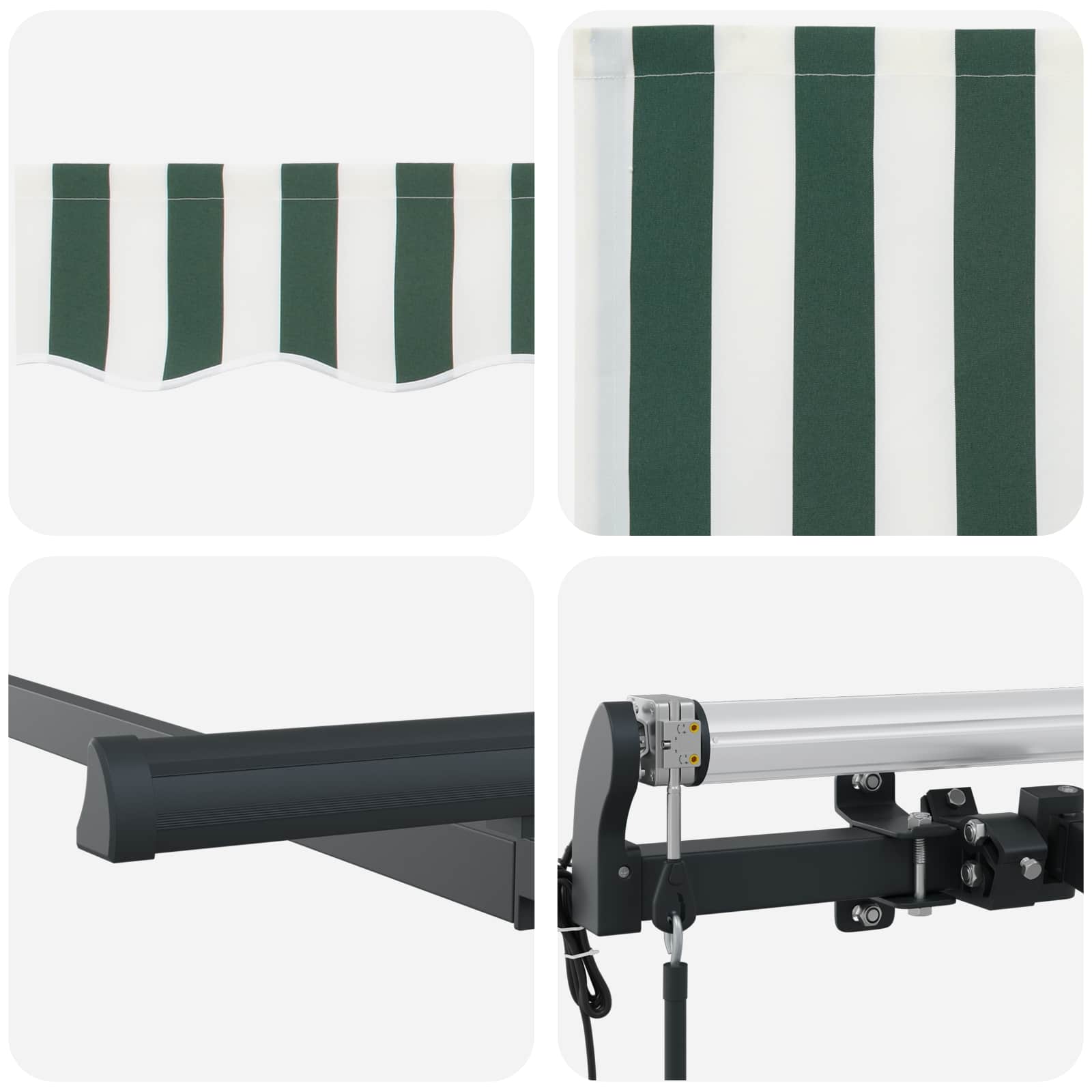 Tenda retrattile Verde 250 x 200 cm Tessuto