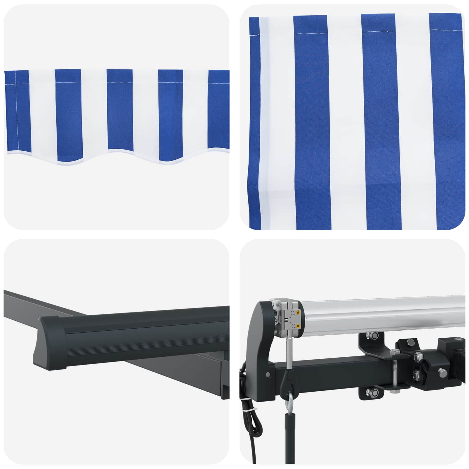 Tenda retrattile Blu 300 x 200 cm Tessuto