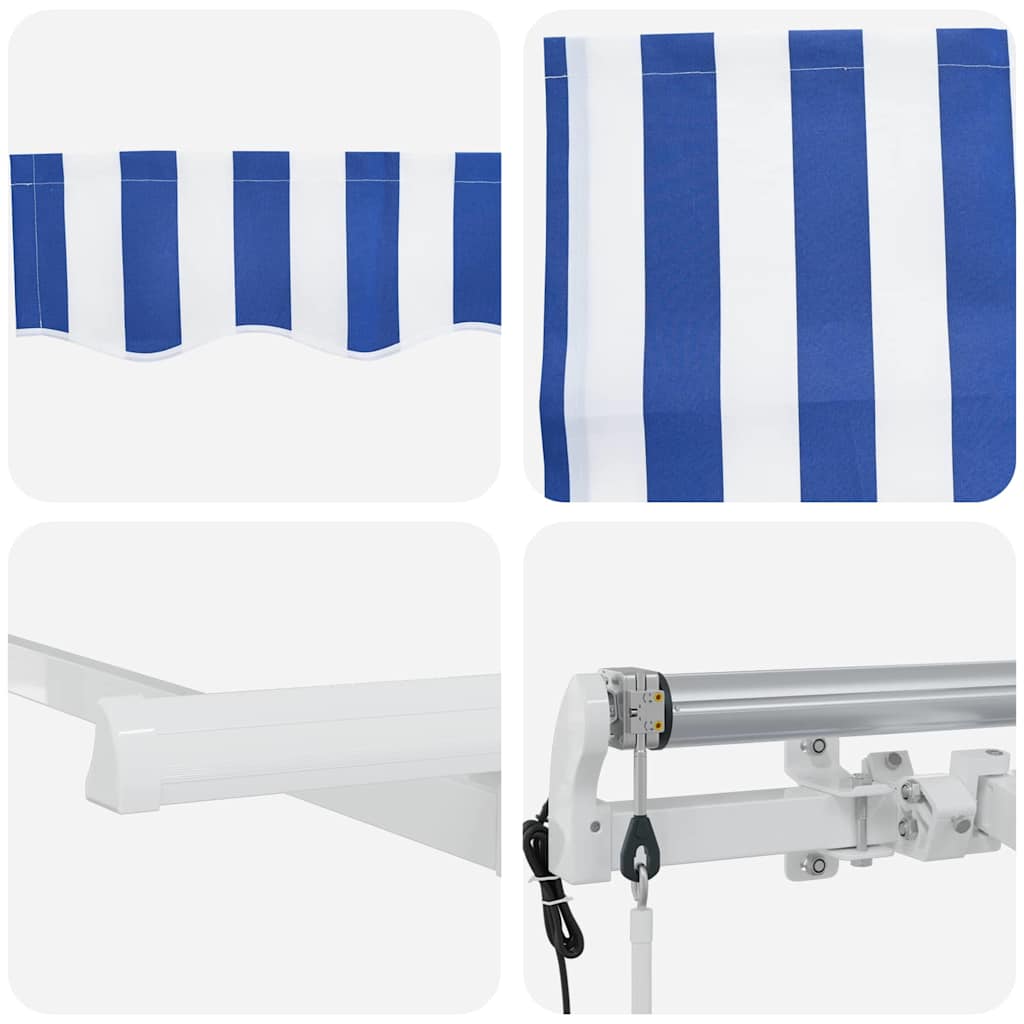 Tenda retrattile Blu e Bianco 300 x 200 cm