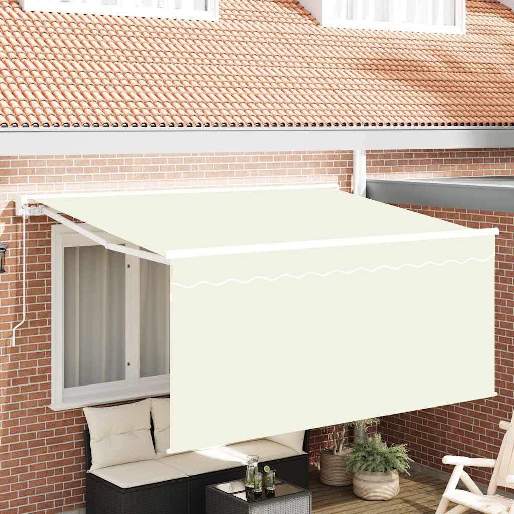 Tenda retrattile Crema 300 x 200 cm Poliestere e Alluminio