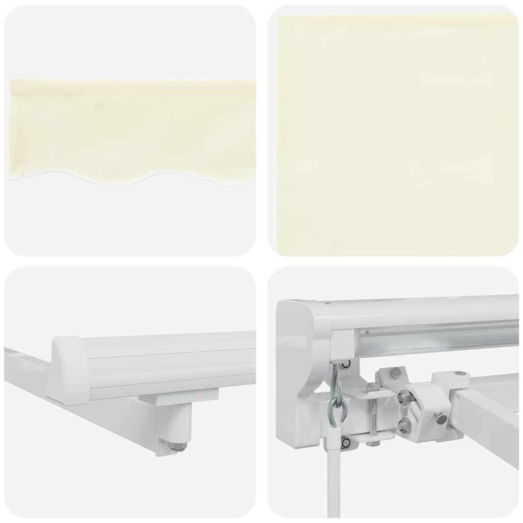 Tenda retrattile Crema 300 x 200 cm Poliestere e Alluminio