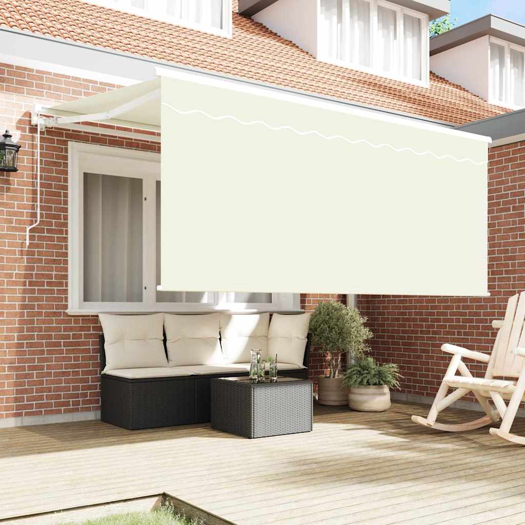 Tenda retrattile Crema 300 x 200 cm Poliestere e Alluminio