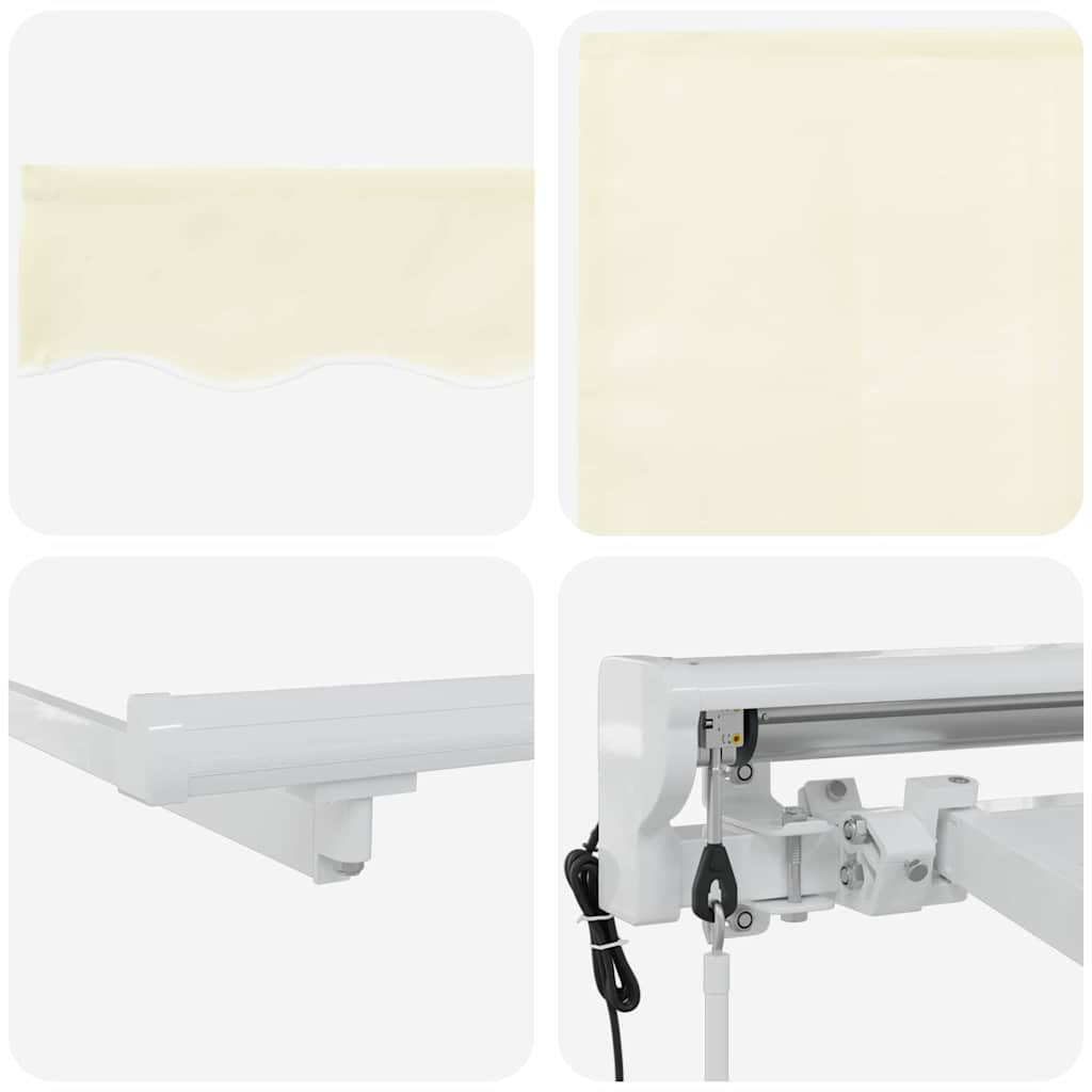 Tenda retrattile Crema 300 x 200 cm Poliestere e Alluminio
