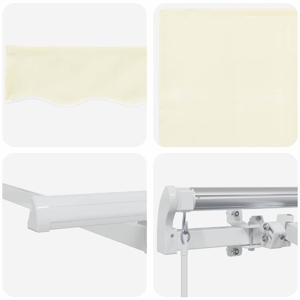 Tenda retrattile Crema 300 x 200 cm Poliestere e Alluminio
