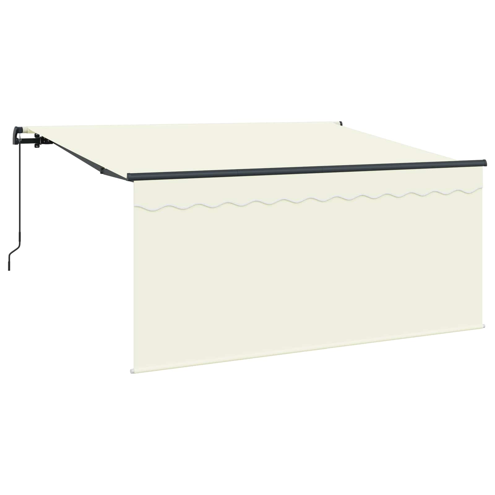 Tenda retrattile Crema 300 x 200 cm Poliestere e Alluminio