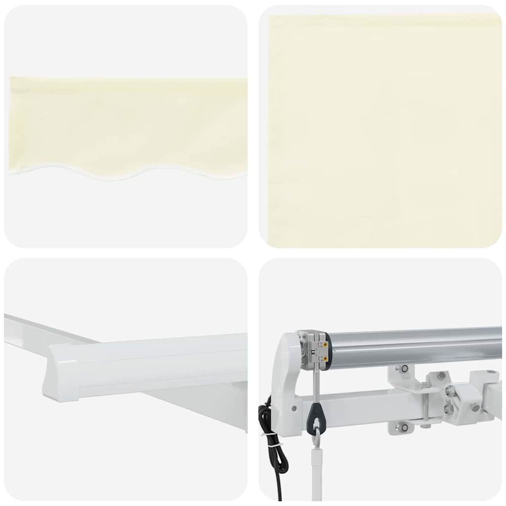 Tenda retrattile Crema 300 x 200 cm Poliestere e Alluminio