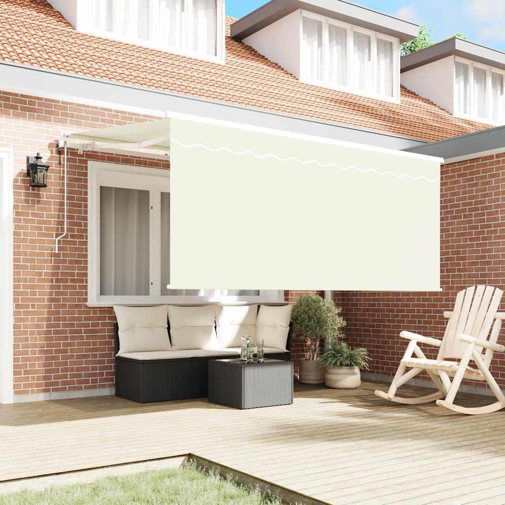 Tenda retrattile Crema 300 x 200 cm Poliestere e Alluminio