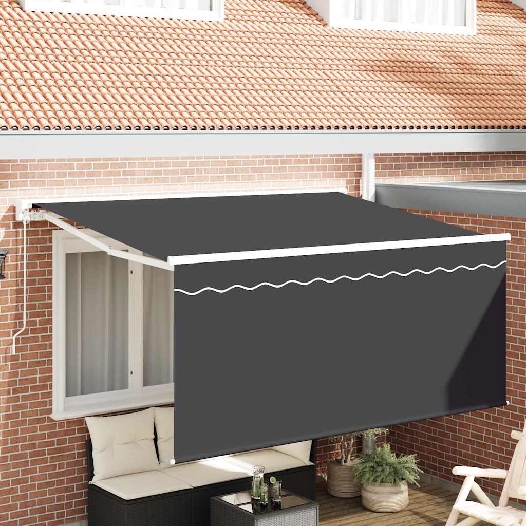 Tenda retrattile Antracite 300 x 200 cm Tessuto