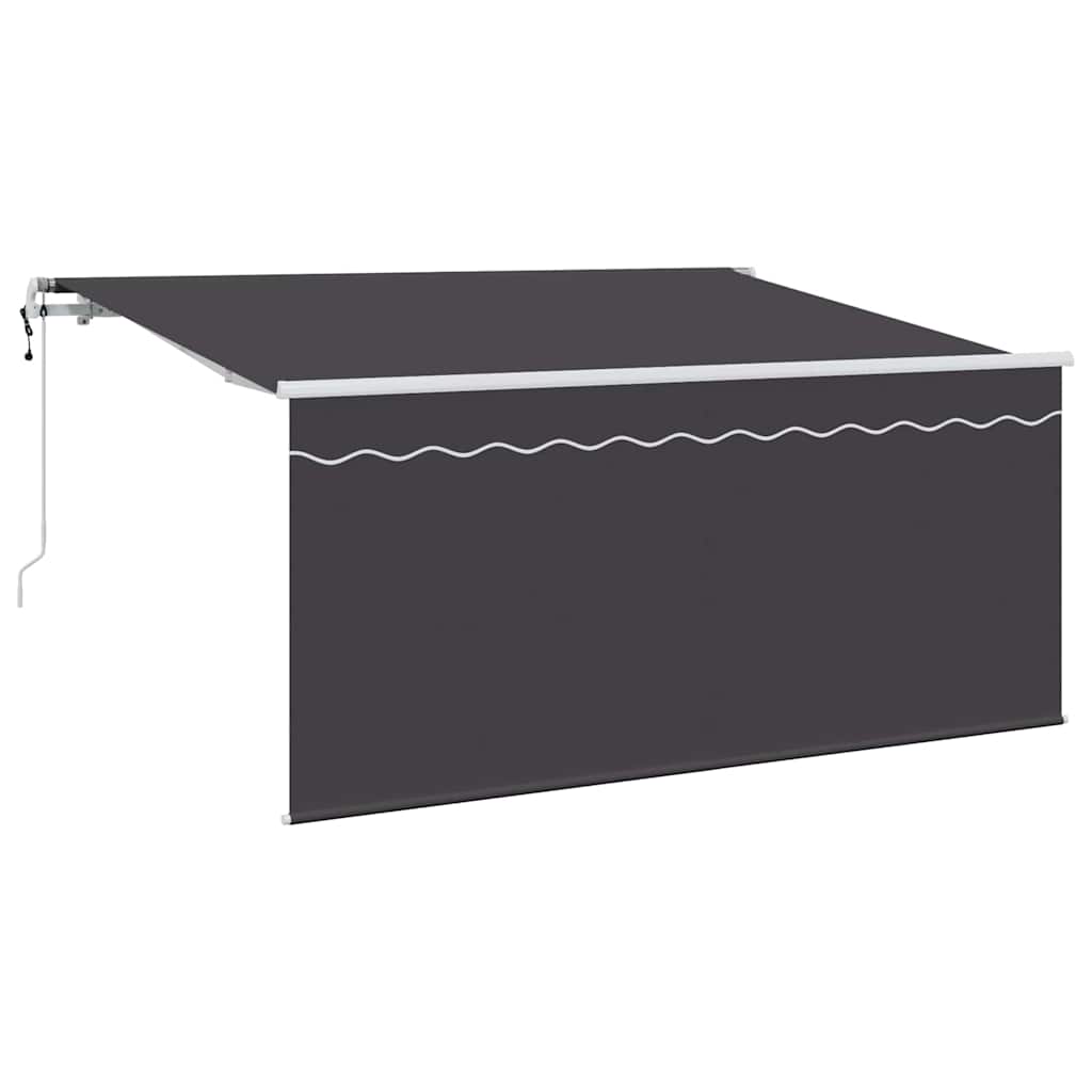 Tenda retrattile Antracite 300 x 200 cm Poliestere e Alluminio